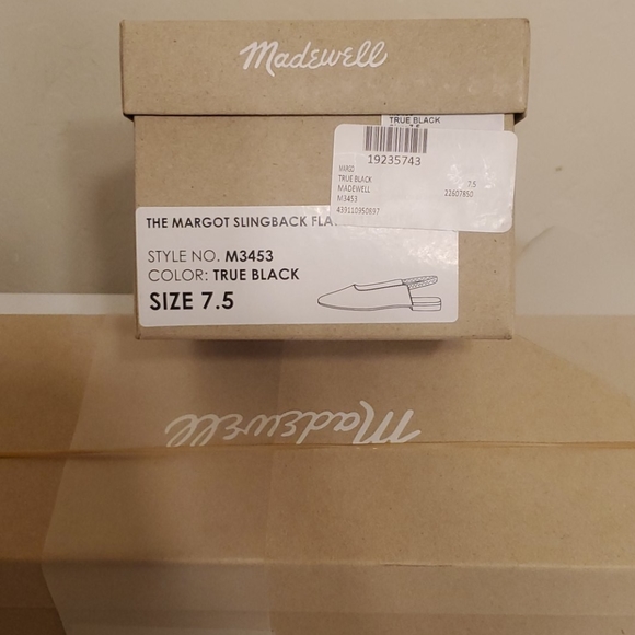 Madewell Margo Black Leather Slingback Flat - Picture 3 of 5